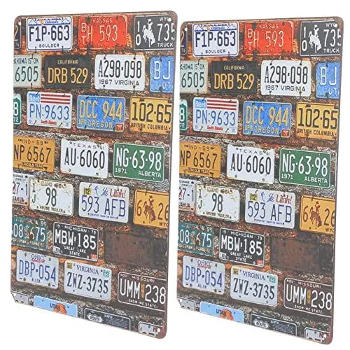 Produktbild: MAGICLULU 2stücke Retro Wandbild Ohne Rahmen Metallmalerei Für Schlafzimmer Wohnzimmer Deko Metallornament Wandkunst Handwerk Verzierungen