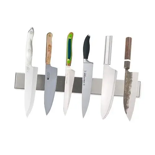 Produktbild: MAGICLULU 304 Küche messer streifen Magnet Bar besteckhalter Rack-Doppelstange Stableistenhalter An der Wand montiert Halterung doppelseitiges Klebeband Messerhalter