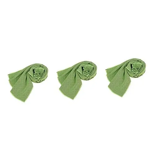Produktbild: MAGICLULU 3St Turnhandtuch grüne Tücher Fitness-Handtuch Schweiß Sport Handtuch Reisehandtuch chillen Cooling sonnenpflege handtücher Handtuch mikrofaser Reise kaltes Handtuch Zubehör Green