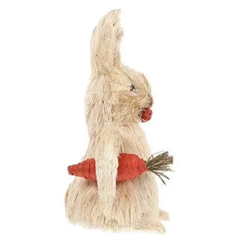 Produktbild: MAGICLULU 3 STK Stehendes Kaninchen aus Stroh Osterhasenfiguren Mini-Hase Spielzeuge Kaninchen-Ornament künstliche Kaninchenverzierung niedlich Ornamente Karottenkaninchen Zubehör Kind