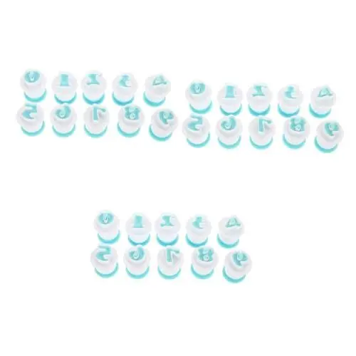 Produktbild: MAGICLULU 3 Sätze Backform Fondant-druckform Schokoladendruckform Keksdose Ausstechwerkzeug Gebäckstempel Kompakte Keksform Backwerkzeuge Keksstempel Backzubehör Pp Sky-blue 10 Stück * 3