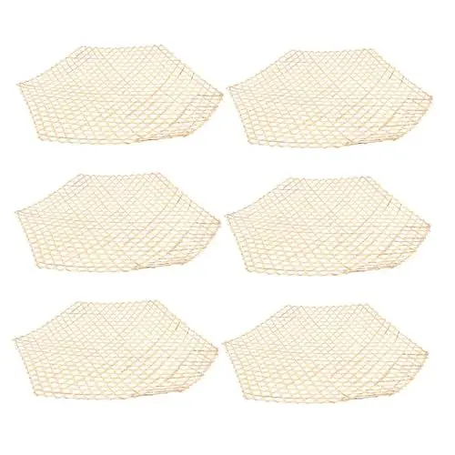 Produktbild: MAGICLULU 3 Sätze Bambusmatte Bambusdämpfer-Matte Liner Mesh-matten Tischdekoration Kochpfannenmatte Dekorative Geschirrmatten Dekorative Geschirrunterlage Bambus-Liner-Matte 6 Stück * 3