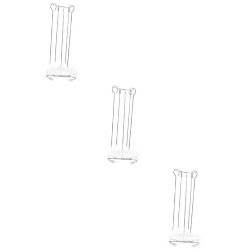 Produktbild: MAGICLULU 3 Sätze Grillrost aus Edelstahl -Halterung Grillspieße Zubehör Aufhänger für Fleischspieße Pfarrerspieß Kabob-Stick Grill zum Aufhängen Regale aus Edelstahl Rostfreier Stahl