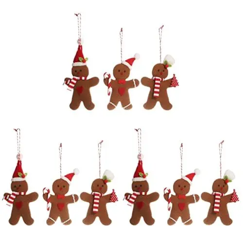 Produktbild: MAGICLULU 3 Sätze Lebkuchenmann Anhänger Jubiläumsschmuck Schleifendekoration Elchdekoration Weinbeuteldekoration UV Laternen Weihnachtsflaschenverschluss 3 Stück * 3