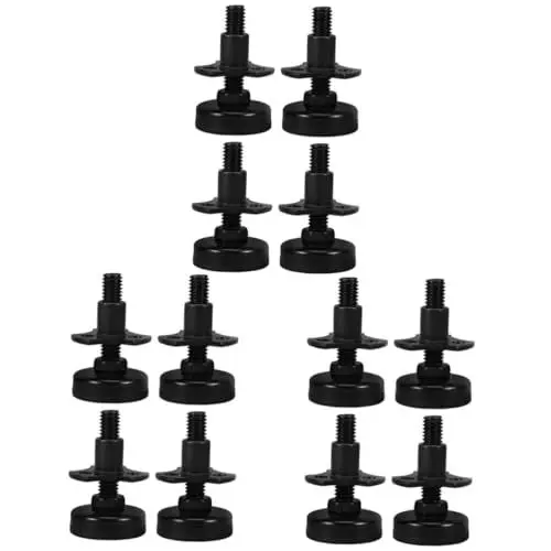 Produktbild: MAGICLULU 3 Sätze Möbel-nivellierfuß-Set Möbelkeil Verstellbare Fußnivellierer Möbelrichtmaschinen Nivellierer Für Gartenmöbel Beine Für Schränke Kohlenstoffstahl Und Kunststoff 4 Stück * 3