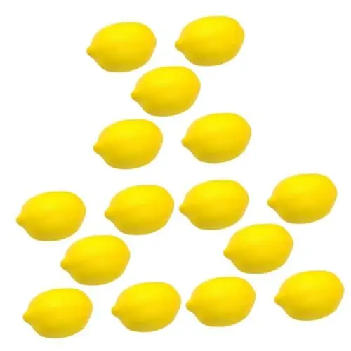 Produktbild: MAGICLULU 3 Sätze Simulierte Zitrone Dekorative Fotografie Requisiten Dekorative Zitronen Limetten Zitronenkerze Zitronenpfeffer Zitronenmodell Zitronenextrakt Balsam 5 Stück * 3