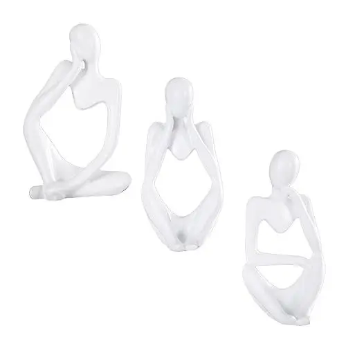Produktbild: MAGICLULU 3 Stück Resin Skulptur Der Moderne Abstrakte Figuren zur Wohnzimmer Dekoration Hochwertige Kunstobjekte für Büro und Minimalistisches Design