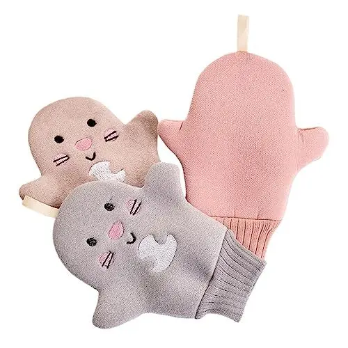 Produktbild: MAGICLULU Peeling-handschuhe Fürs Bad 3er-pack Körperpeeling-handschuh Tragbare Körperwaschhandschuhe Badezubehör Sanfte Hautreinigung Zufällige Farbe