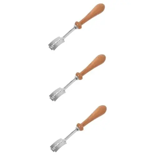 Produktbild: MAGICLULU 3st Brotmesser Brotschneidemaschine Brot Backen Teigresteschneider Brotschneider Für Selbstgebackenes Brot Brotwerkzeug Zum Backen Teigritzwerkzeug Edelstahl 304