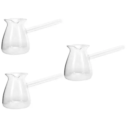 Produktbild: MAGICLULU 3st Kaffeekanne Aus Transparentem Glas Espresso Entkoffeinierte Kaffeebohnen Gelbe Kaffeekanne Milchausgießer Kaffee Tropfen Halter Für Milchtüten Kaffee Milchkännchen Sofortig