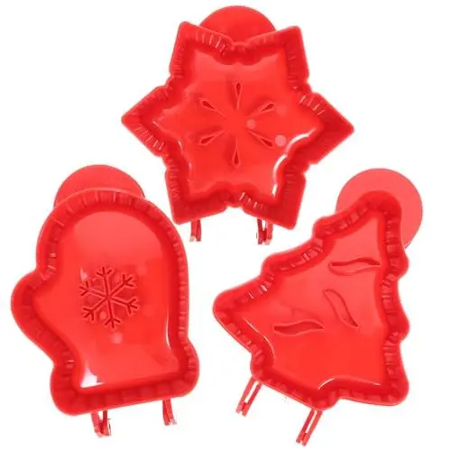 Produktbild: MAGICLULU 3st Obstkuchen Backen Weihnachtsmuffin Mini-kuchenpfannen Weihnachtsbacken Weihnachtsschokolade Teigpresser Pocket Pie Formen Kuchenpresse Weihnachtsdessert Tasche Süssigkeit Abs