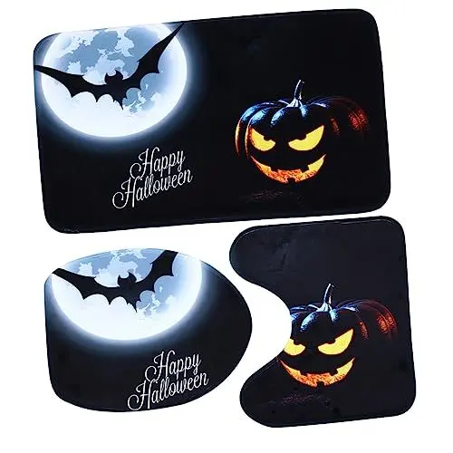 Produktbild: MAGICLULU Badematten-Set Mit Halloween- Keine Teppiche Für Wohnzimmer Toilette Und Tür