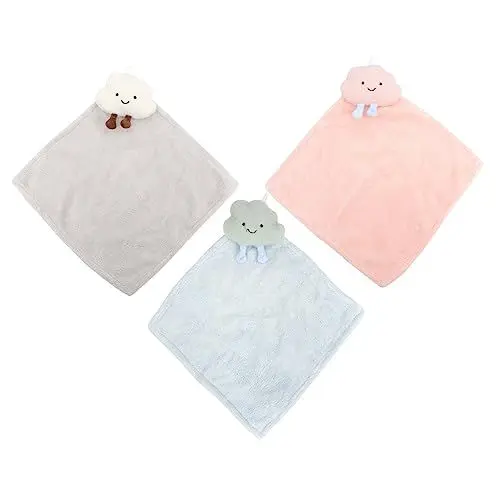 Produktbild: MAGICLULU 3st Wasser Taschentuch Wisch Tuch Küchenhandtuch Wasserabsorbierendes Handtuch Mikrofaser-gesichtstuch Rosa Mikrofaser-Reinigungstuch Hängende Handtuchtücher Korallenvlies