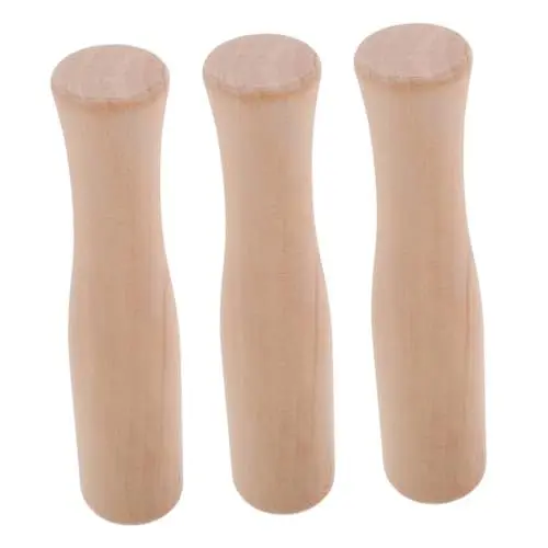 Produktbild: MAGICLULU 3stücke Holzmühle Stößel Für Küche Handkurbel Fleischklopfer Mahlstab Nussmühle Für Haushalt Stößel Für Hackfleisch Und Gewürze