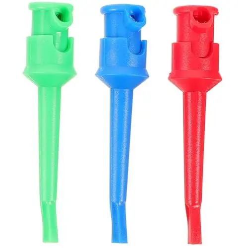 Produktbild: MAGICLULU 3stücke Prüfleitungen Mit Mini-clips Und Federhakenclip Für Multimeter Strommesszangen Und Kfz-inspektion Inklusive Isolierender Kunststoffabdeckungen Für Zusätzlichen Schutz Bei e