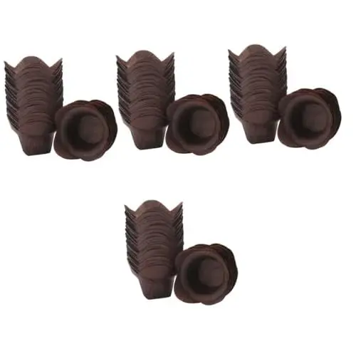 Produktbild: MAGICLULU 4 Sätze Lotus Form Kuchen Cupcake Liner Muffin Backen Wrapper Pergament 100 Stück * 4