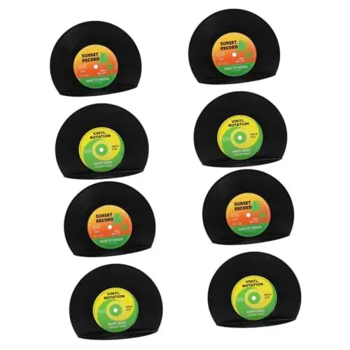 Produktbild: MAGICLULU 4 Sätze Rückseite des Vinyl-schallplattenbuchs Drehbares Bücherregal Aktenhalter Aufzeichnen Buchstützen Für Regale Papierorganisator Für Den Schreibtisch Vinyl-Player Inhaber Abs
