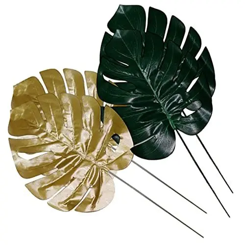 Produktbild: Artibetter 4 Stück Schildkröten Rücken Blatt Dekoration Gefälscht Künstliche Pflanzen Palmblätter Blätter Picks Kleiner Heliumtank Palmwedel Heliumtank Für Ballons Dekorationen Abs Hochzeit
