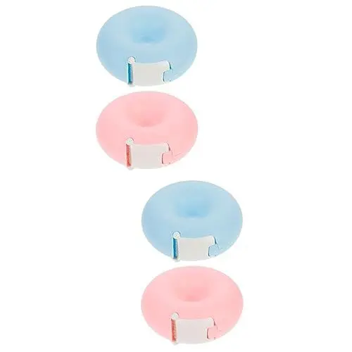 Produktbild: MAGICLULU 4 Stück Bandschneider Washi-tape- Versandbandspender Klebebandspender Packband Mit Abroller Bandhalter Abroller Für Klebeband Abs Strukturiertes Papier Kochfeld Büro