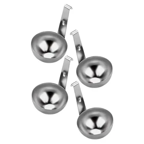 Produktbild: MAGICLULU 4 Stück Eierkocher Eierbecher für Eier Eier-Wilderer-Becher pochierter Eierbecher Eiermaschine Eierdampfer pochierte Eierbecher Eierkochbecher Eiermacher Rostfreier Stahl Silver