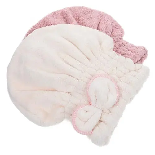 Produktbild: MAGICLULU 4 Stück Haartrockenhaube Haartuch Schnell Trocknendes Handtuch Mikrofasertuch Haartrockner-duschhauben Haarduschhaube Mikrofasertücher Für Das Haar Weich Verdicken Prinzessin Hut