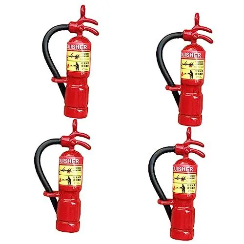 Produktbild: MAGICLULU 4 Stücke Mini Feuerlöscher Modelle Für Wohnkultur Maßstab 1:12 Miniatur Landschaftsbau Requisiten Metall Spielzeug