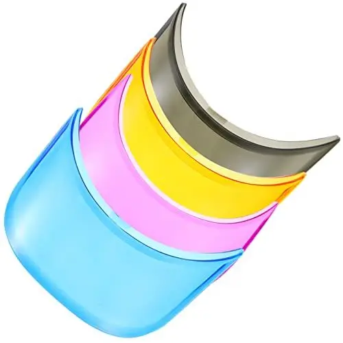 Produktbild: MAGICLULU 4 Stück Musikfestival Hut Schirmmütze Sonnenblende Sportlicher Golfhut Fischerhut Visor-mütze Campen Wandern Coole Golfmützen Damenhut Dekorativer Hut Reisen TPU Anti-uv