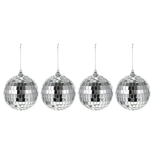 Produktbild: MAGICLULU 4stücke Spiegelkugel Dekoration Für Partys Bar Und Events Reflektierende Glaskugeln Für Stilvolle Für Disco Und Kuchen-Dekoration