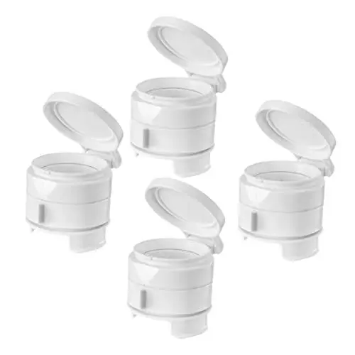 Produktbild: MAGICLULU 4 Stück Verschlussclip Chip-Clips Nahrungsmittel Snack-Taschen lebensmittel Ausgießer-Mundclip Trockenfrüchte Snackhalter Tülle Food-Clip reisen Versiegeler pp Weiß