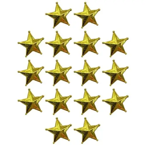 Produktbild: MAGICLULU 50 Stück Mini-Weihnachtsbaumspitze Kleiner Goldener Stern Miniatur-Weihnachtsbaumspitze Goldene Baumspitze Weihnachtsbaumstern Baumspitze Weihnachtsstern Baumspitze Für Die