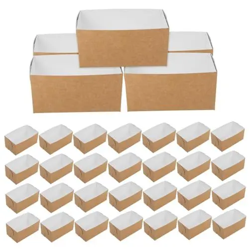 Produktbild: MAGICLULU 50stücke Papier Sandwich Verpackungsboxen Für Lebensmittel Fettundurchlässig Für Sandwiches Und Frühstücksartikel Praktische Für Unterwegs