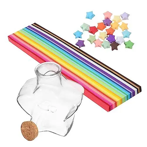 Produktbild: MAGICLULU Origami-stern-papierstreifen Für Wunschflaschen Sterngläser-dekorationen 540 Blatt Geburtstag Set