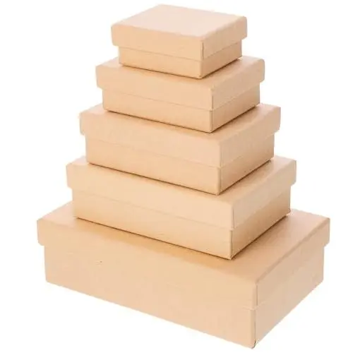 Produktbild: MAGICLULU 5Er-Box Geschenk-Aufbewahrungsbox Bäckerei-Boxen längliche Geschenkboxen deko schmuck aufbewahrungsbox Rechteckige Geschenkboxen aus Kraftpapier Cupcake-Boxen Multifunktion Kasten