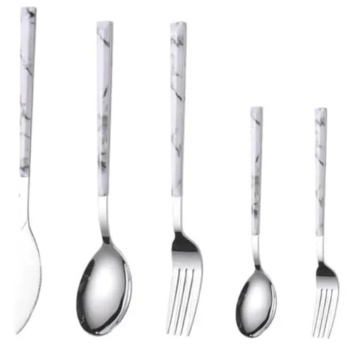 Produktbild: MAGICLULU 5St Besteck-Löffel-Set Edelstahlbesteck modernes Besteck Restaurantgeschirr Essgeschirr cutlery set servierbesteck set Geschirr Besteck Geschirr aus Edelstahl Rostfreier Stahl