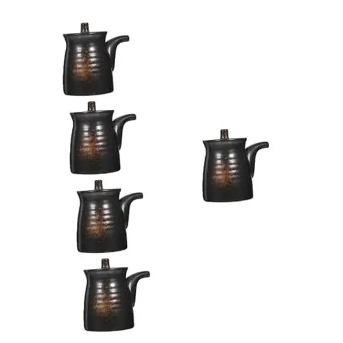 Produktbild: MAGICLULU 5St Rolle Sojasoße Flasche Sojasaucenbehälter Küchenutensil Sojasoße Aufbewahrung Essigflasche mit Ausgießer Ölspray Ölsprüher gießen Essiggläser aus Keramik kleine Essiggläser