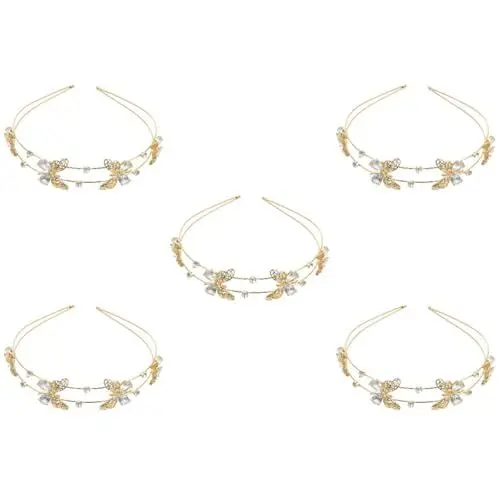 Produktbild: MAGICLULU 5 Stücke Luxus Strass Haarband Braut Stirnband Hochzeit Kopfschmuck Für Brautjungfer