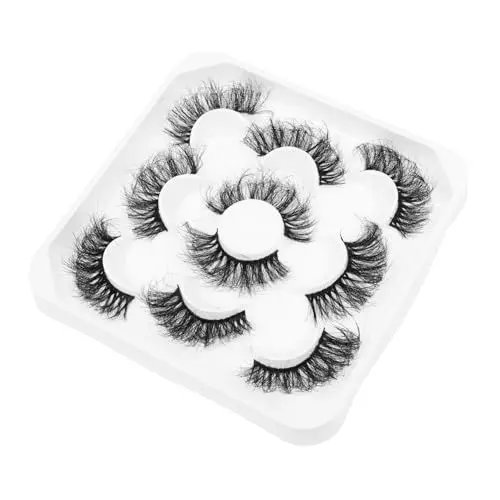Produktbild: MAGICLULU Einfach Anzubringende Künstliche Wimpern – 5 Paar Fluff-wimpernverlängerungen Für Frauen Hautfreundliches Material Perfekt Für Alle Gelegenheiten