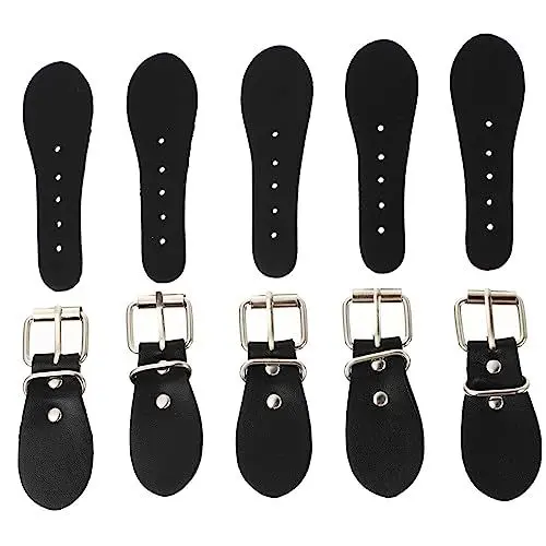 Produktbild: MAGICLULU 5 Paare Metallschnalle Jackenknöpfe N?Hen Auf Wechseln Zubehör Zum Nähen Von Knöpfen Knöpfe Zum Verschließen des Mantels Ledermantel Knebelt Kleid Metall Taschenschnalle Aus Leder