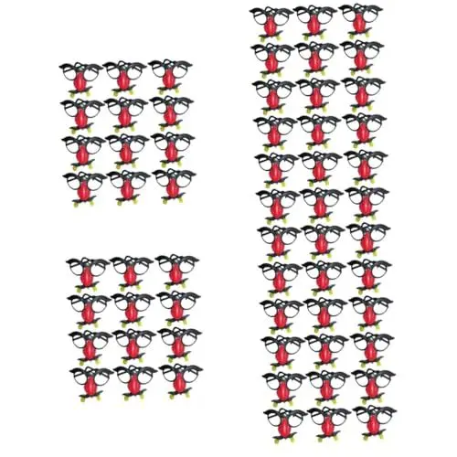 Produktbild: MAGICLULU 5 Sätze Aprilscherz Brille Ferngläser Kinderferngläser Cosplay-Brillen Kostümbrillen Partygläser Neon Lustige Brille Bartbrille Cosplay Gefälschter Bart Plastik 12 Stück * 5