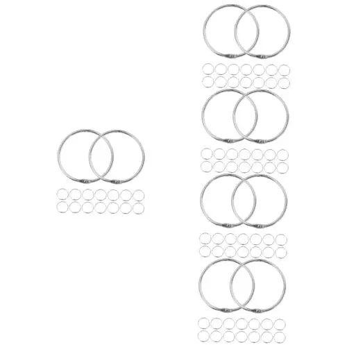 Produktbild: MAGICLULU 5 Sätze Duschvorhang Ring Hängende Duschvorhangringe Ring Für Duschstange Runde Duschvorhanghaken Gardinenringe Duschringe Für Vorhang Duschhaken Silver Eisen 30 Stück * 5