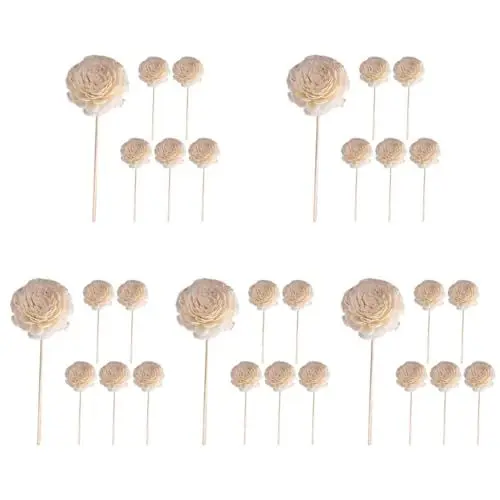 Produktbild: MAGICLULU 5 Sätze Rattan Trockenblumen Düfte Parfüm Räucherstäbchen Duftstäbchen Grüne Minze Reiniger Zitronengras Absolut Orange Reiniger Diffusor Aroma Sticks Weiß 6 Stück * 5