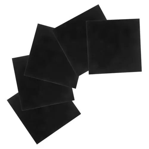 Produktbild: MAGICLULU 5 Stck. Aluminiumschild Platte eloxiert Basteln Aluminiumteller Aluminiumteile Schwarz