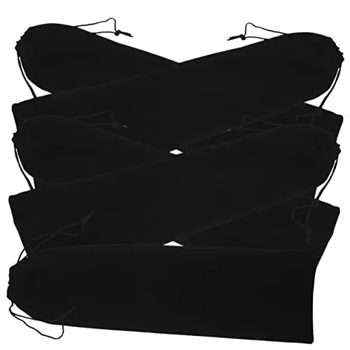 Produktbild: MAGICLULU Toiletten-Aufbewahrungstasche 5-teilige Haarglätter-Tasche Lockenstab-träger Mit Kordelzug Weiche Samtbeutel Für Haarglätter-