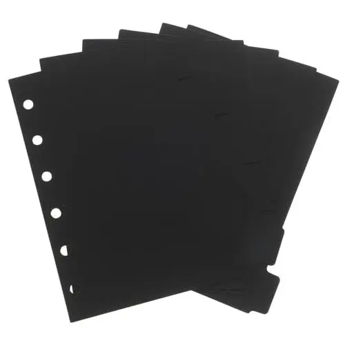 Produktbild: MAGICLULU 6 Blätter Trennwände Für 6 Ringbücher Ordner-trennblätter 3 Ringteiler 6-loch-trennwände Einsteckbare Trennwände Ordner Mit Trennwänden Ordnerindex Notizbuch Karteikarte A7 Pp
