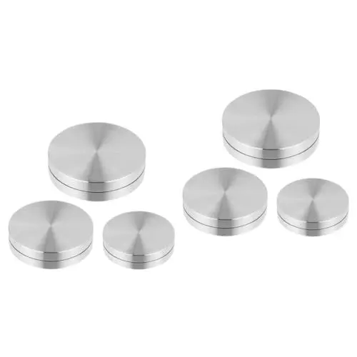 Produktbild: MAGICLULU 2 Sätze Dicke Silberne Aluminiumscheiben Kuchen-drehtellerbasis Für Glastischplatten Glatt 3 Stück * 2