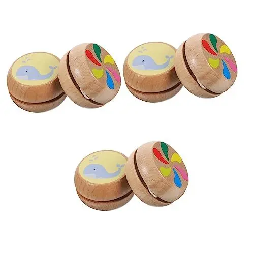 Produktbild: MAGICLULU 6 Stk Jo-jo Für Kinder Kind Yoyo-ball Schüler- -ball Handspielzeug Aus Holz Chinesisches Yoyo-spielzeug Fingertrainer Yoyo-bälle Outdoor-ball Hölzern Niedlich Männer Und Frauen
