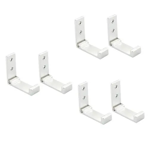 Produktbild: MAGICLULU 6 Stk Kleiderhaken kleiderständer handtuchhaken zusammenklappbarer Kleiderbügel Aluminiumhaken für Headset-Haken Badetuchhaken Schlafzimmer faltbare Kleiderbügel Küchenhaken schwer