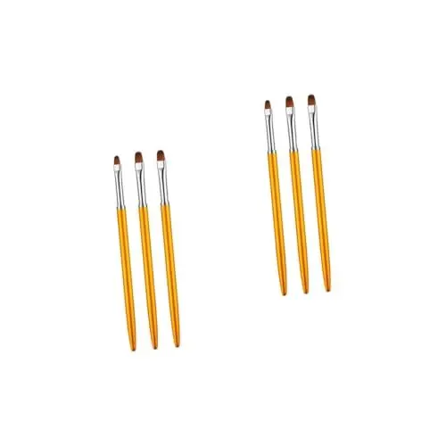 Produktbild: MAGICLULU 6 Stk Nail-Art-Pinsel Dekorationswerkzeuge Ovaler Acrylpinsel Nagelwerkzeuge Nägel Pinsel für Nailart-Tipps Nageldekorationswerkzeug Maniküre-Zubehör Lichttherapie-Stift die Bürste