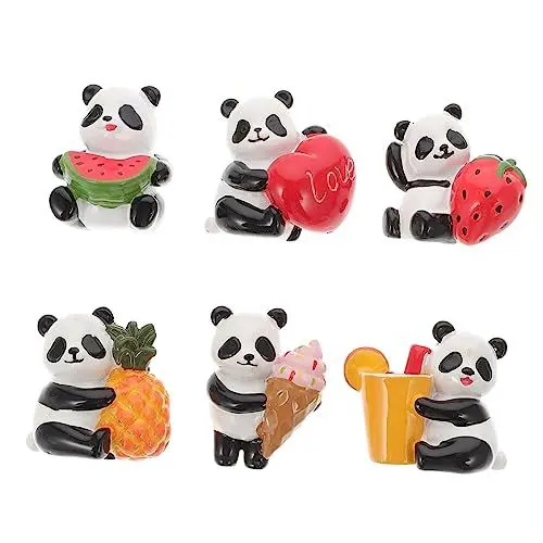 Produktbild: MAGICLULU Panda-kühlschrankmagnet-Set 6-teilig Kunstharzmagnete Für Lustige Dekoration Und Kühlschrankzubehör