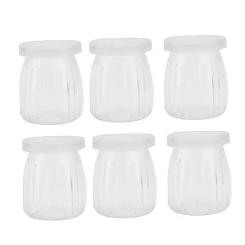 Produktbild: MAGICLULU 6st Transparentes Joghurtglas Glasjoghurtgläser Mini-puddinggläser Glas Honiggläser Dusche Bevorzugt Gläser Mini-joghurtgläser Puddingglas Mit Deckel Joghurtmaker Souffle Milch